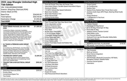 2022 Jeep Wrangler Unlimited Sport