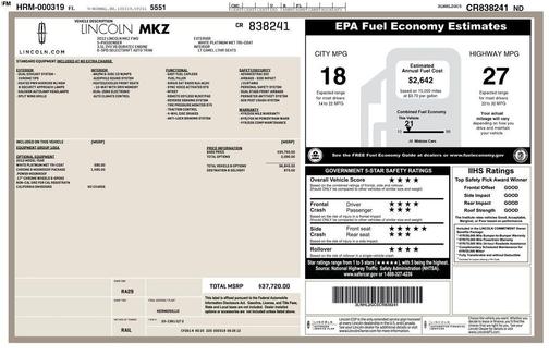 2012 Lincoln MKZ Base