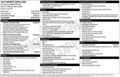 2019 INFINITI QX60 Luxe