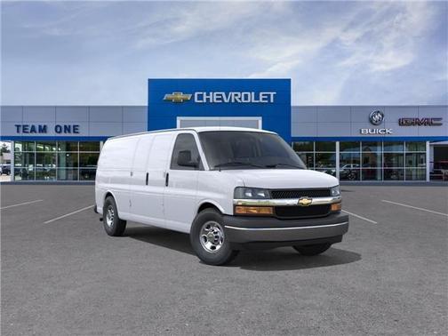 Summit White 2026 Chevrolet Express 3500 3500 Extended Wheelbase, WT, RWD