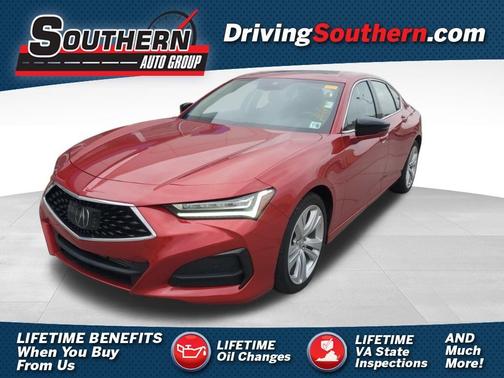 Red 2023 Acura TLX Technology