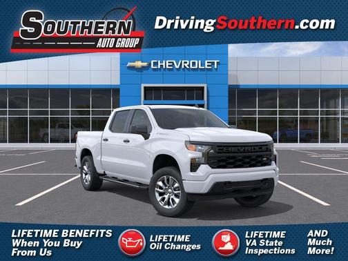 Summit White 2026 Chevrolet Silverado 1500 Custom