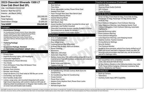 Red 2023 Chevrolet Silverado 1500 LT