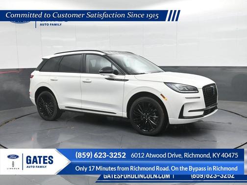 pristine white metallic tri-coat 2026 Lincoln Corsair Premiere SUV