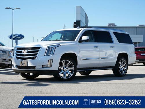 Crystal White Tricoat 2019 Cadillac Escalade ESV Luxury