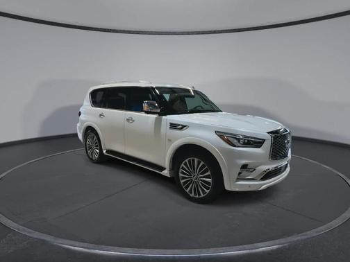 Moonstone White 2019 INFINITI QX80 Luxe