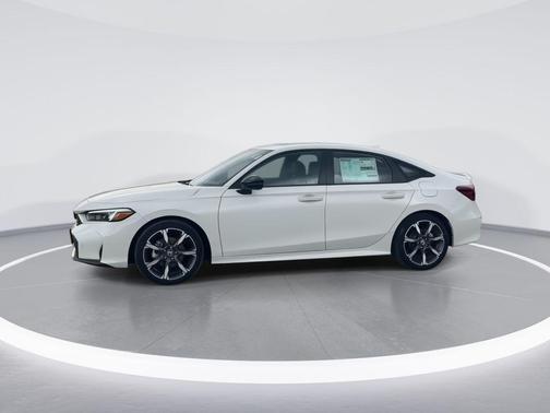 Platinum White Pearl 2026 Honda Civic Hybrid Sport Touring