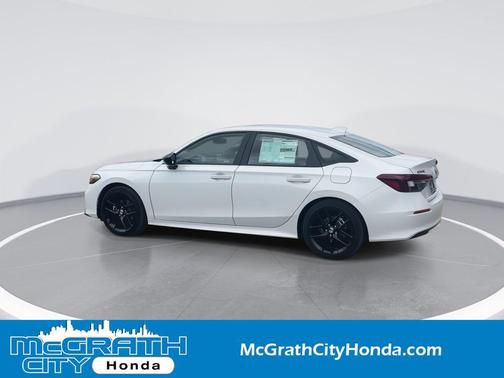 Platinum White Pearl 2026 Honda Civic Hybrid Sport