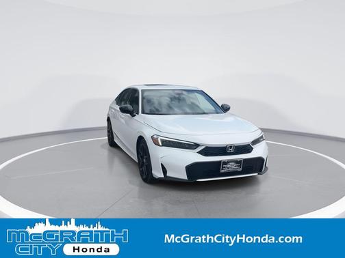 Platinum White Pearl 2026 Honda Civic Hybrid Sport