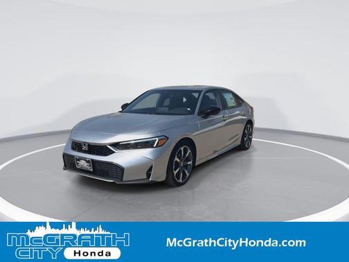 Solar Silver Metallic 2026 Honda Civic Hybrid Sport Touring