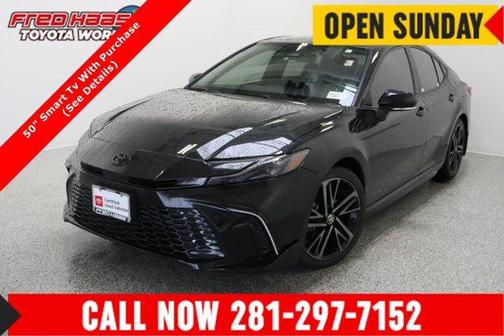 Midnight Black Metallic 2025 Toyota Camry XSE
