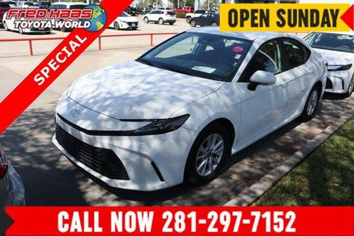 White 2025 Toyota Camry LE