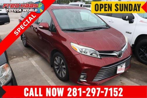 Red 2020 Toyota Sienna Limited