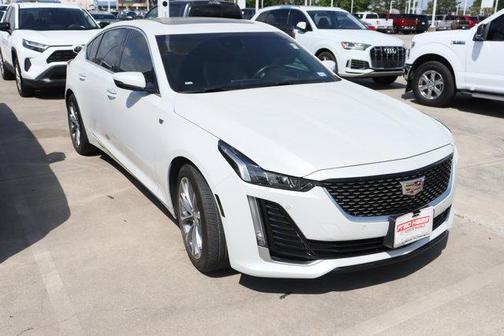 Crystal White Tri-Coat 2023 Cadillac CT5 Premium Luxury RWD