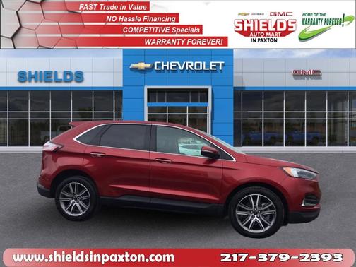 Red 2024 Ford Edge Titanium