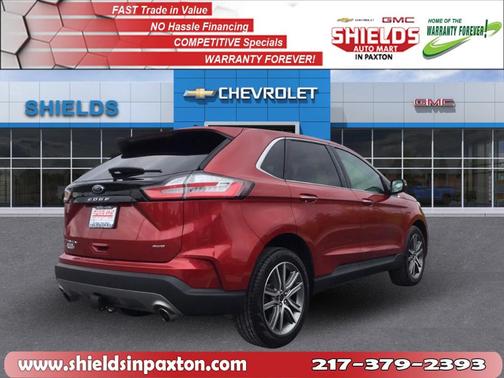 Red 2024 Ford Edge Titanium