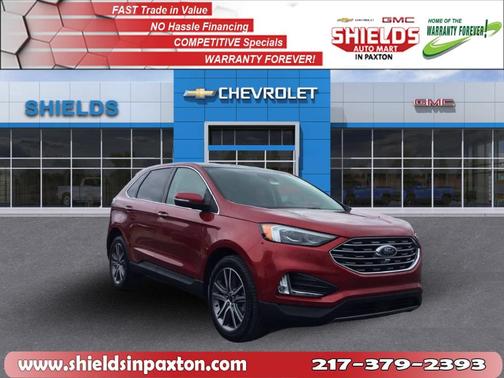 Red 2024 Ford Edge Titanium