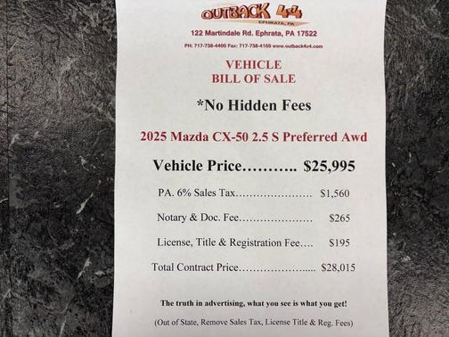 2025 Mazda CX-50 2.5 S Preferred Package