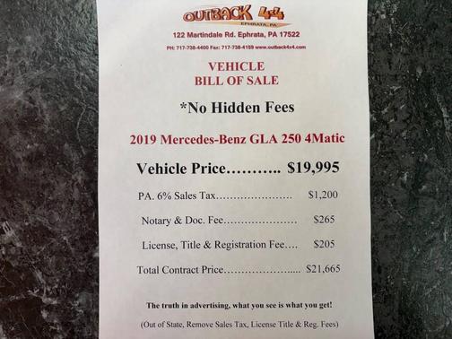 2019 Mercedes-Benz GLA 250 4MATIC