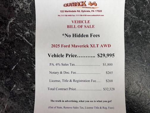 2025 Ford Maverick XLT AWD 4dr SuperCrew 4.5 ft. SB