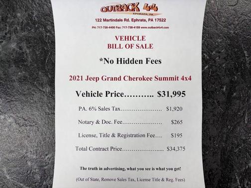 2021 Jeep Grand Cherokee Summit