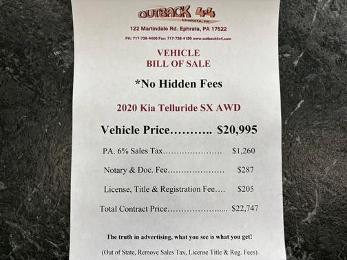 2020 Kia Telluride SX AWD 4dr SUV