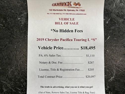 2019 Chrysler Pacifica Touring L