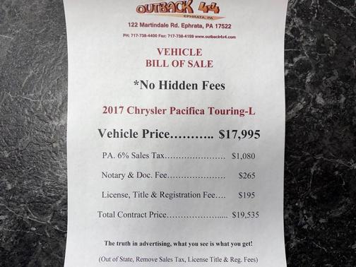 2017 Chrysler Pacifica Touring-L