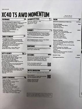 2021 Volvo XC40 T5 Momentum