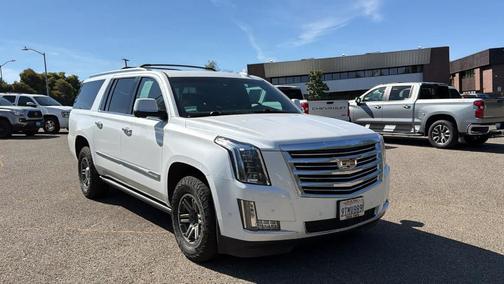 Crystal White Tri-Coat 2017 Cadillac Escalade ESV Platinum