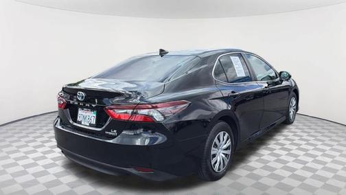 Midnight Black Metallic 2023 Toyota Camry Hybrid LE