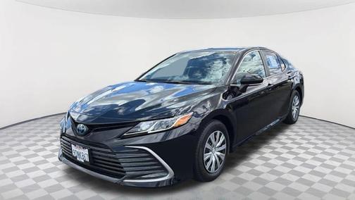Midnight Black Metallic 2023 Toyota Camry Hybrid LE