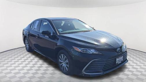 Midnight Black Metallic 2023 Toyota Camry Hybrid LE