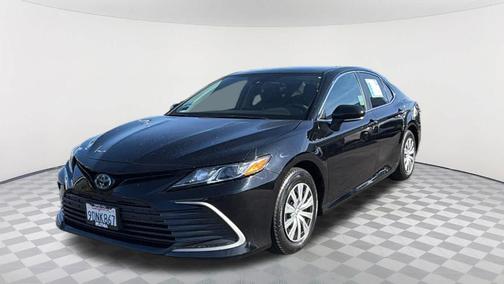 Midnight Black Metallic 2023 Toyota Camry Hybrid LE