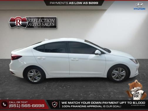 Quartz White Pearl 2020 Hyundai ELANTRA SEL