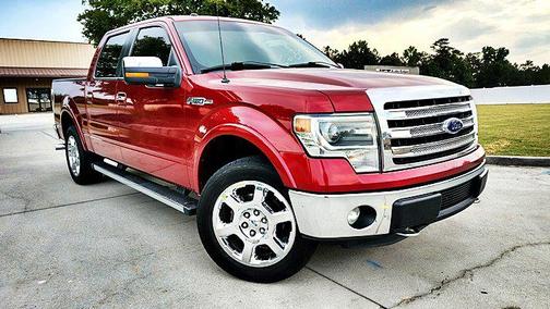 Red 2013 Ford F-150 Lariat