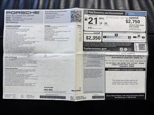 2016 Porsche 911 Carrera GTS