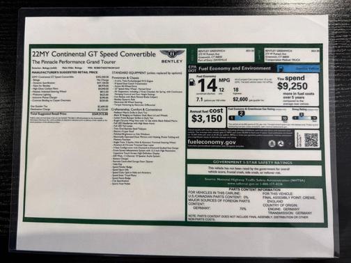 2022 Bentley Continental GT Speed