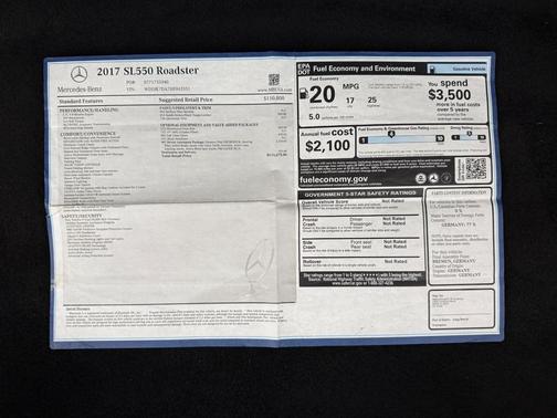 2017 Mercedes-Benz SL 550 SL 550