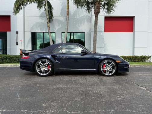 Midnight Blue Metallic 2009 Porsche 911 Turbo Cabriolet