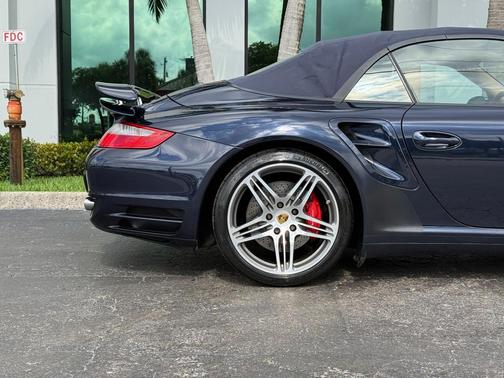 Midnight Blue Metallic 2009 Porsche 911 Turbo Cabriolet