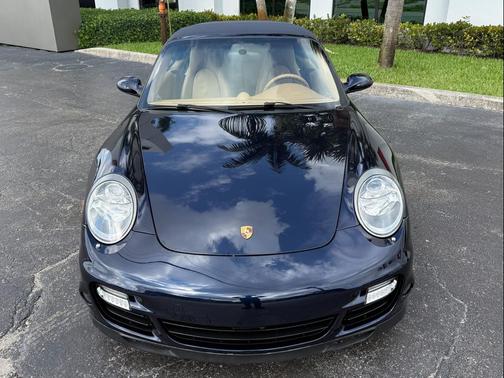 Midnight Blue Metallic 2009 Porsche 911 Turbo Cabriolet