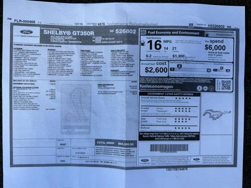2017 Ford Shelby GT350R Base