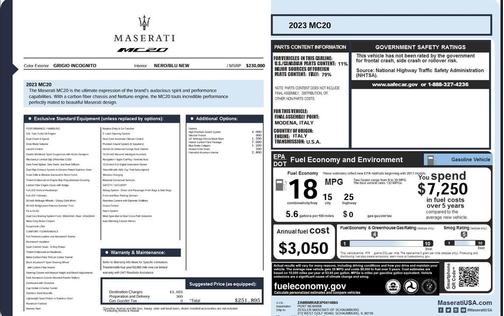 2023 Maserati MC20 Coupe