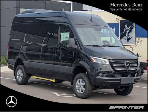 Obsidian Black Metallic 2026 Mercedes-Benz Sprinter 2500 Standard Roof