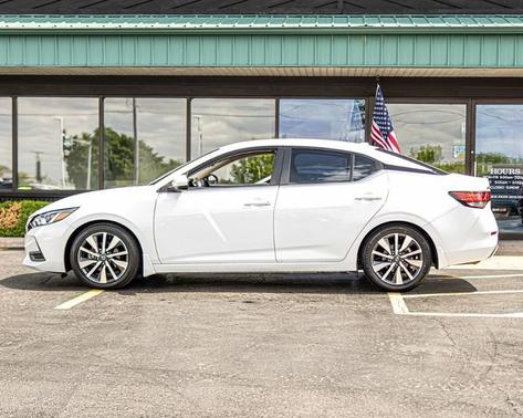 Aspen White 2021 Nissan Sentra SV