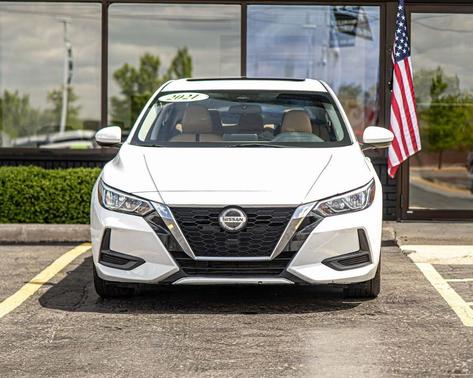 Aspen White 2021 Nissan Sentra SV