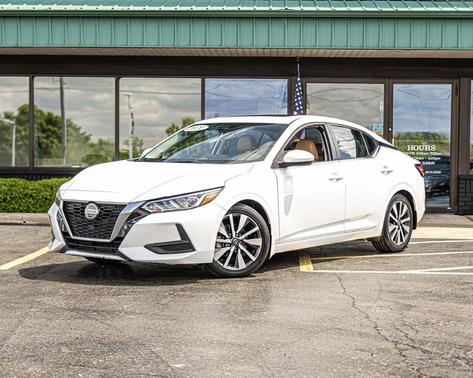 Aspen White 2021 Nissan Sentra SV