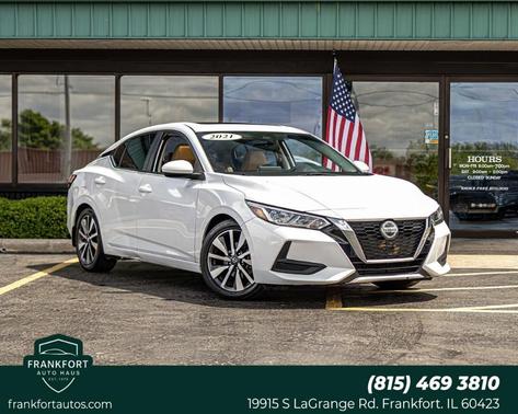 Aspen White 2021 Nissan Sentra SV