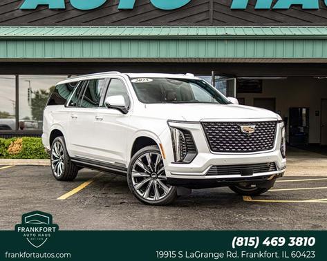 Crystal White Tri-Coat 2025 Cadillac Escalade ESV Premium Luxury